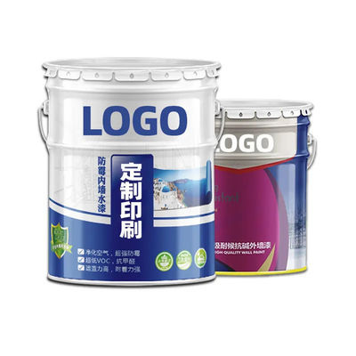 Tinte Metall Eimer Eimer 20 Liter mit Blumen Rand Deckel