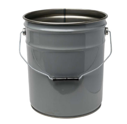 Grauer Stahl 26 24 Ga Offener Kopf 5 Gallonen Farbe Eimer mit lockigem Deckel