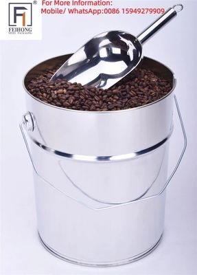 25L Metallbehälter mit Deckel für geröstete Kaffeebohnen