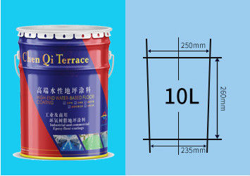 Runder Metall 10L Farbe Eimer für wasserbasierte Epoxy-Bodenfarben