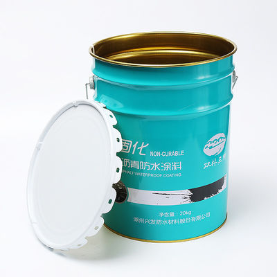 Anpassbares Druckdesign Metallfarbbehälter 20 Liter Lebensmittelgehalt eingeschlossen