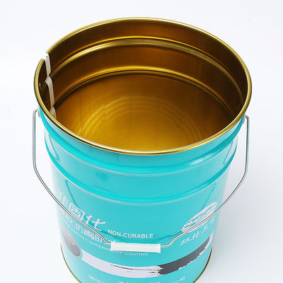 Anpassbares Druckdesign Metallfarbbehälter 20 Liter Lebensmittelgehalt eingeschlossen