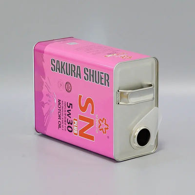 Quadratische 4L-F-Motor-Zinnöl-Düsenflasche mit Auslass für Motoröl