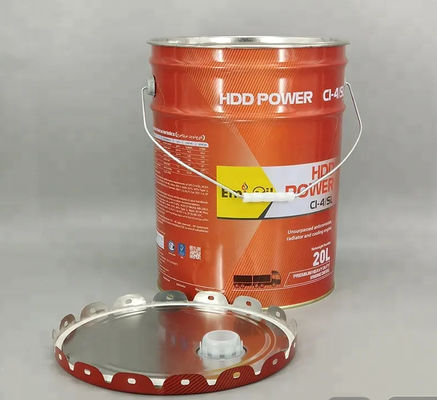 20 Liter Metall Eimer mit Deckel Offener Kopf mit flexiblen Spritzen Blumendeckel
