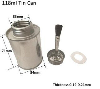118ML Metallzinnbehälter mit Schraubdeckel für chemische Klebstoffe