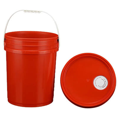 20L Kunststofffarbe Eimer mit Deckel Kunststoff Metallgriff und flache Abdeckung