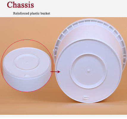 3 Gallonen große weiße Plastikbehälter für Lebensmittel mit Deckel