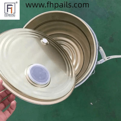 Kaffeeröstung 10 Liter 5 Gallonen Metall Eimer mit Lüftungsloch und Hebel Lock Ring Deckel