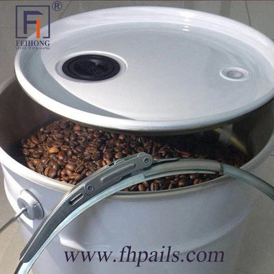 Kaffeeröstung 10 Liter 5 Gallonen Metall Eimer mit Lüftungsloch und Hebel Lock Ring Deckel